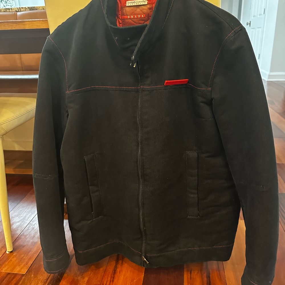 Vintage Prada Navy Jacket with Red Details